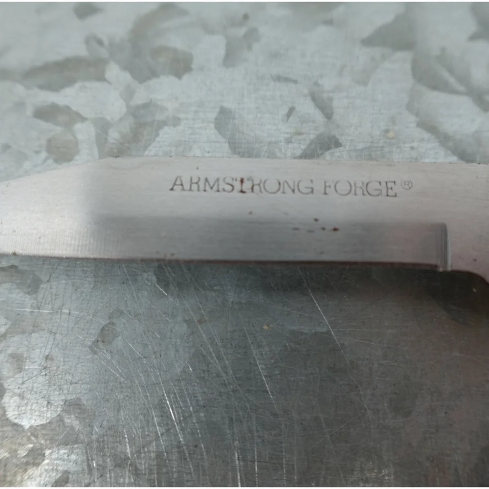 Vintage Armstrong Forge Paring Knife Wood Handle Stainless Steel 3.25 Inch Blade